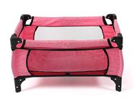 Poppen Reisbedje Deluxe - Melange Pink - thumbnail