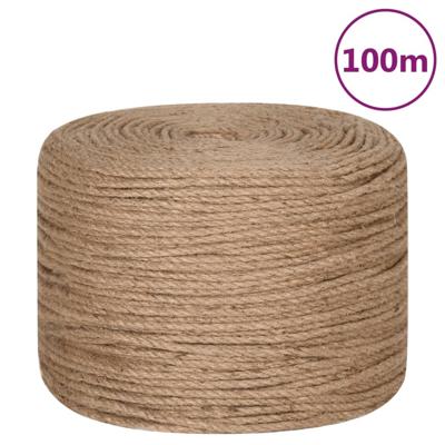 VidaXL Touw 100 m lang 8 mm dik jute