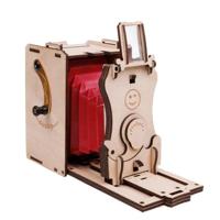 JollyLook Voorgemonteerde Pinhole Instant Mini-filmcamera, Natuurlijk hout - thumbnail