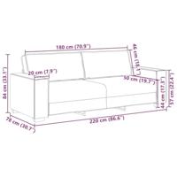 Driezitsbank 180 cm fluweel geel - thumbnail