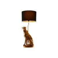 Bureaulamp Home ESPRIT Zwart Gouden 33 x 33 x 78,5 cm - thumbnail