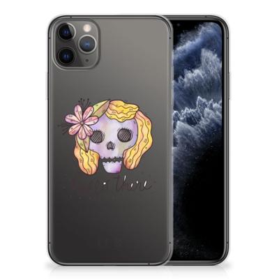 Silicone Back Case Apple iPhone 11 Pro Max Boho Skull Silicone Back Case Apple iPhone 11 Pro Max Boho Skull