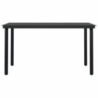 5-delige Tuinset met kussens poly rattan glas zwart - thumbnail