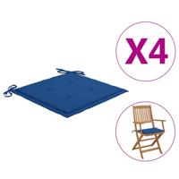 VidaXL Tuinstoelkussens 4 st 40x40x4 cm oxford stof koningsblauw - thumbnail