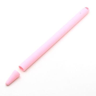 Stylus pen silica gel schokbestendige beschermhoes voor Apple pencil 2 (roze)