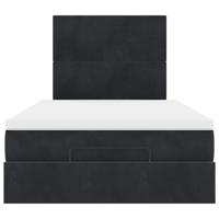 Ottoman bed met matrassen en LED's 80x200cm fluweel zwart - thumbnail