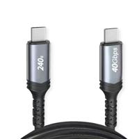 VALUE USB4 Gen3x2 Kabel, C-C, M/M, 40Gbit/s, 240W , zwart, 0,8 m - thumbnail