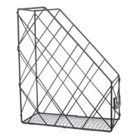 Tijdschrift houder moderne Desktop boek opslag rack ijzeren boekenplank (zwart) - thumbnail