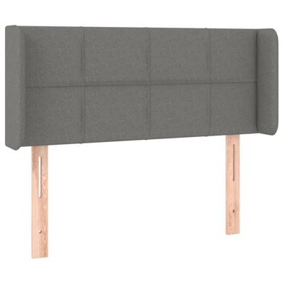 Hoofdbord met randen 83x16x78/88 cm stof donkergrijs