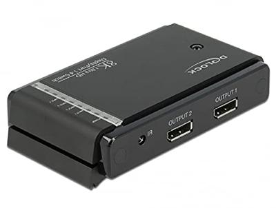 DeLOCK displayport switch 2x 2 displayport in naar 1x 2 displayport out (zwart)
