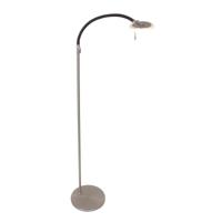 Steinhauer Led vloer leeslampTuround 10w - 2200-4000K - 125cm RVS helder glas - 2990ST - thumbnail