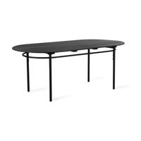 HKliving ovale eettafel zwart - thumbnail
