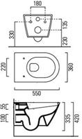 Ben Sito hangtoilet Xtra glaze+ Free flush wit - thumbnail