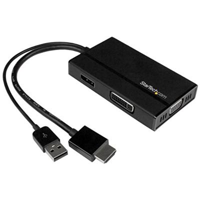 .com AV reisadapter 3-in-1 HDMI naar DisplayPort VGA of DVI - HDMI adapter - 1920 x 1200 - Videoconverter - HDMI - DVI, DisplayPort, VGA - voor PN: DKT30CSDHPD3, SV211HDUC