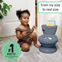INGENUITY Mini kindertoilet met toiletverkleiner, muzikale spoeling en geïntegreerde opbergruimte voor doekjes Blauw - thumbnail