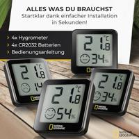 NATIONAL GEOGRAPHIC Tempy Thermo/Hygrometer, set van 4 - thumbnail