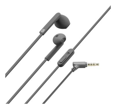 Cellularline Mantis Stereo Ei-Capsule Oortelefoon met Clear Voice Microfoon Mantis Stereo 1 Grijs
