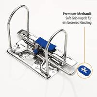 OXFORD MyColour ordner, formaat A4, uit karton, rug van 8 cm, zwart-paars - thumbnail