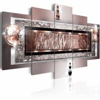 Schilderij - Herfst droom, Roze Gold, 5 Luik - thumbnail