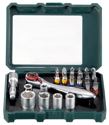 Metabo bit / dopsleutel set "sp" bits ratchet set 26 pcs.