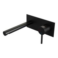 BRAUER Stripe Inbouw Wastafelmengkraan - rechte uitloop en afdekplaat model A1 - mat zwart 5-S-330 - thumbnail