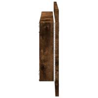 Badkamerspiegel met LED 100x8,5x37cm bewerkt hout gerookt eiken - thumbnail