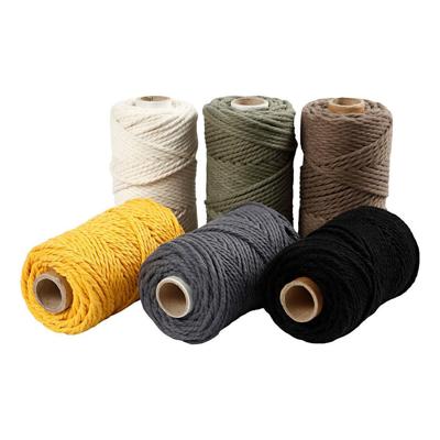 Creativ Company Macramé koord, l: 55 m, d 4 mm, diverse kleuren, 6x330 gr/ 1 doos Creativ Company Macramé koord, l: 55 m, d 4 mm, diverse kleuren, 6x330 gr/ 1 doos