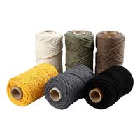 Creativ Company Macramé koord, l: 55 m, d 4 mm, diverse kleuren, 6x330 gr/ 1 doos - thumbnail