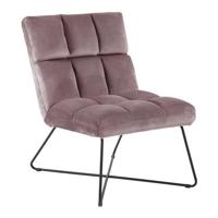 Bendt Fauteuil 'Kristian' Velvet, kleur Roze - thumbnail