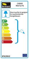 Brilliant Cabar 96372/76 Buitenlamp (wand) E27 Hout (donker), Zwart - thumbnail