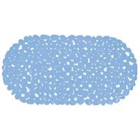 MSV Douche|bad anti-slip mat badkamer - pvc - lichtblauw - 39 x 99 cm - thumbnail