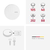 ABUS RWM450 Draadloze rook- en hittemelder Incl. batterij (10 jaar), Incl. magneetbevestiging, Koppelbaar werkt op batterijen (Ø x h) 10.5 cm x 4 cm - thumbnail