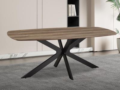 Ovale eettafel AZIMANE 100x200 cm mangolia Ovale eettafel AZIMANE 100x200 cm mangolia