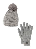 Heatkeeper Dames Winter Set - Muts + Handschoenen - Grey - thumbnail