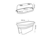 Elho green basics balcony grow set 55 living black - thumbnail