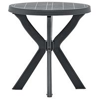 vidaXL Bistrotafel Ø70 cm kunststof antraciet - thumbnail
