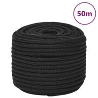 VidaXL Boottouw 14 mm 50 m polypropeen zwart - thumbnail