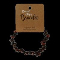 Steengoed Splitarmband tijgeroog rood 1 Stuks - thumbnail