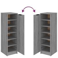 Schoenenkast 30x35x100 cm bewerkt hout grijs sonoma eikenkleur - thumbnail