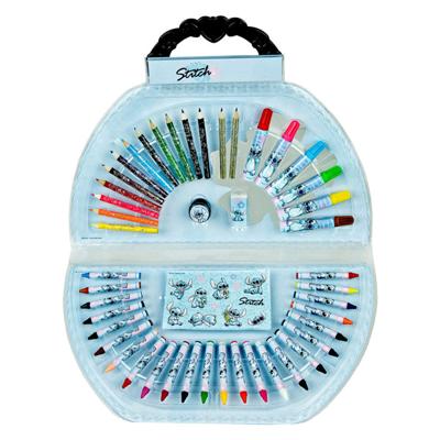 Disney Stitch Kleurkoffer 51-delig Disney Stitch Kleurkoffer 51-delig