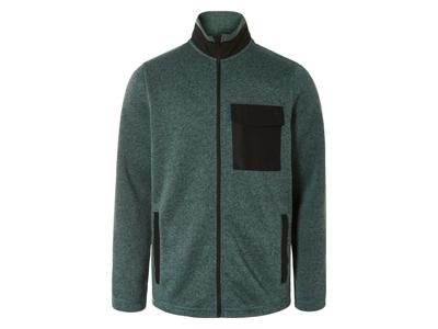 LIVERGY Heren fleecevest (Groen, XL)