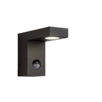 Lucide TEXAS-IR - Wandspot / Wandlamp Binnen/Buiten - LED - 1x7W 3000K - IP54 - Beweging & dag/nacht sensor (uitschakelbaar) - Antraciet - thumbnail