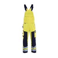Blåkläder Multinorm bretelbroek 26081514 | High-Vis Geel/Marineblauw | Maat 54 - 7330509501542 - thumbnail