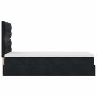 Ottoman bed met matrassen en LED's 90x190cm fluweel zwart - thumbnail