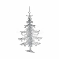 Kerstornament Kerstboom Zilver 1st - thumbnail