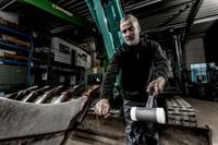 Halder Kunststofhamer | lengte 270 mm hoofd-d. 25 mm | stalen buis terugslagvrij | hard nylon wit | 1 stuk - 3377.025 - 3377.025 - thumbnail