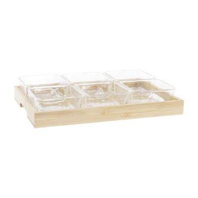 Snackdienblad DKD Home Decor Natuurlijk Bamboe Kristal 280 ml 32 x 21 x 6 cm Snackdienblad DKD Home Decor Natuurlijk Bamboe Kristal 280 ml 32 x 21 x 6 cm