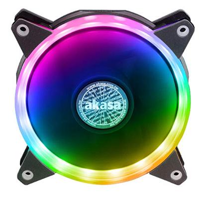 Akasa VEGAS AR7 Computer behuizing Koelplaat/radiatoren 12 cm Zwart, Transparant 3 stuk(s)