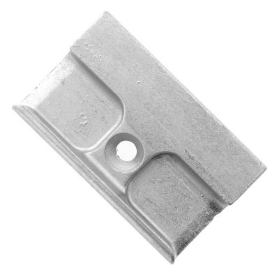 Sluitplaat hout vlak sponning 30mm zilv.