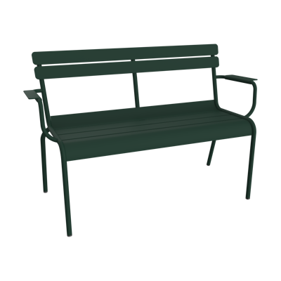 Fermob Luxembourg tuinbank met armleuning Cedar Green